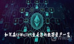 如何在tpWallet查看您的数字资产一览